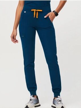 FIGS Zamora Jogger Pants Deep Reef / Dark Teal Size XS EUC